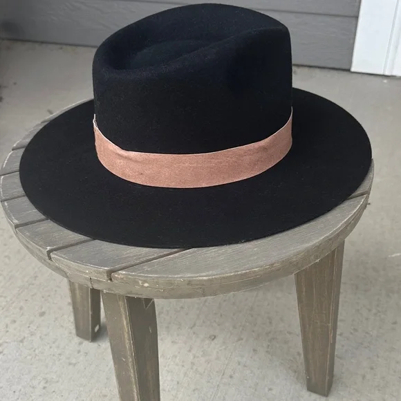 GIGI PIP MILLER FEDORA HAT Elegant Black and Tan Women's Hat - Picture 2 of 5